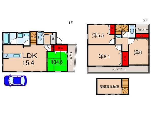 東町戸建の物件間取画像